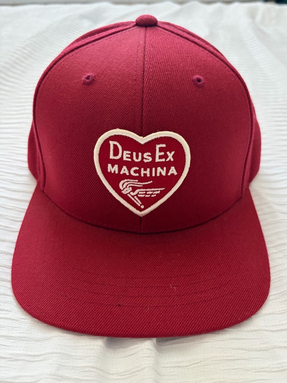 Deus Ex Machina Red Heart Logo Snapback Hat